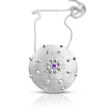 Purple Sapphire Shield Necklace
