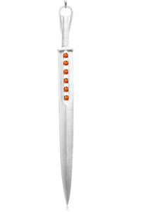 Orange Sapphire Sword Necklace - b.Tsaritsa