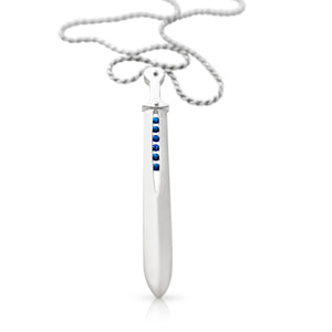 Blue Sapphire Sword Necklace - b.Tsaritsa