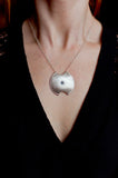 Blue Diamond Shield Necklace - b.Tsaritsa