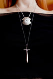 White Diamond Sword Necklace - b.Tsaritsa